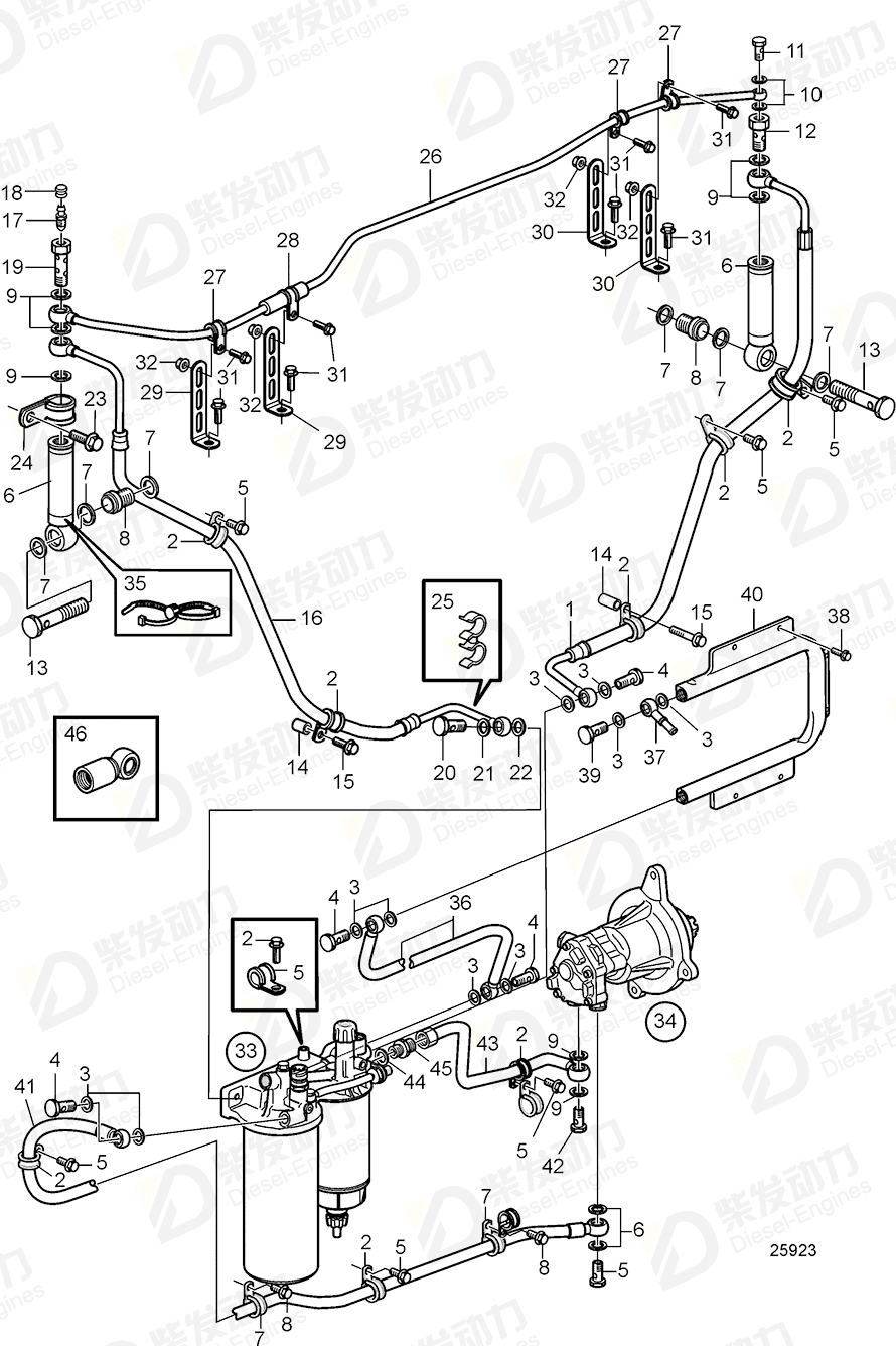 VOLVO Bracket 965562 Drawing